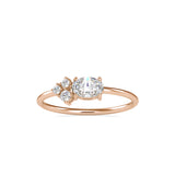 Oval Cicero Delicate Diamond Ring Rose Gold