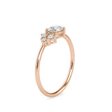 Oval Cicero Delicate Diamond Ring Rose Gold