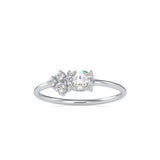 Oval Cicero Delicate Diamond Ring White Gold