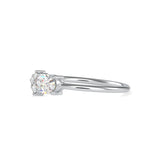 Oval Cicero Delicate Diamond Ring White Gold