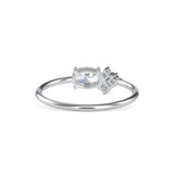 Oval Cicero Delicate Diamond Ring White Gold