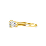 Oval Cicero Delicate Diamond Ring Yellow Gold