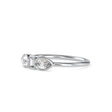 Lucila Pear Baguette Diamond Ring Platinum