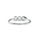 Lucila Pear Baguette Diamond Ring White Gold