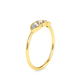 Lucila Pear Baguette Diamond Ring Yellow Gold