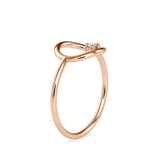 Odo Delicate Round Diamond Ring Rose Gold