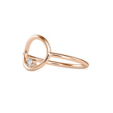 Odo Delicate Round Diamond Ring Rose Gold