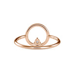 Odo Delicate Round Diamond Ring Rose Gold