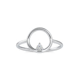 Odo Delicate Round Diamond Ring Platinum