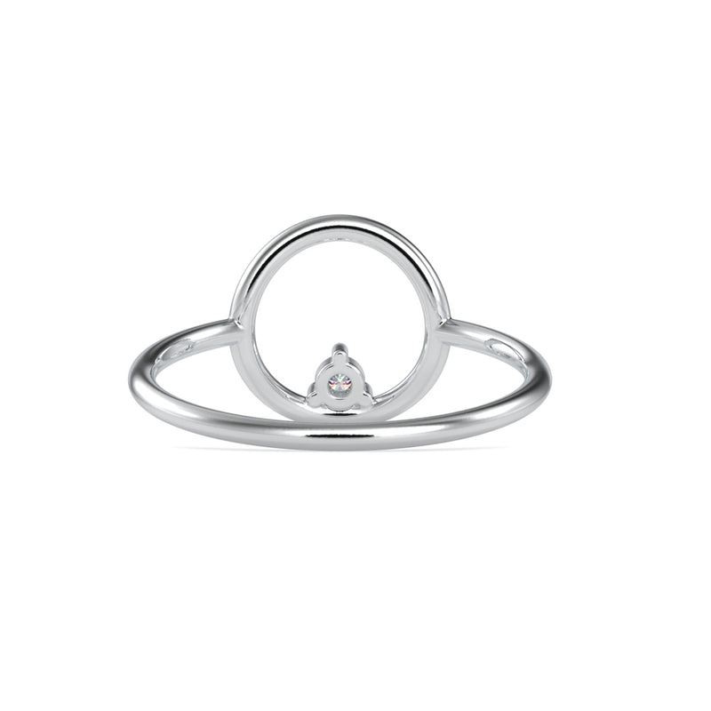 Odo Delicate Round Diamond Ring White Gold