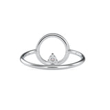 Odo Delicate Round Diamond Ring Platinum