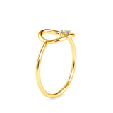 Odo Delicate Round Diamond Ring Yellow Gold