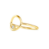 Odo Delicate Round Diamond Ring Yellow Gold