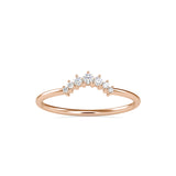 Roxane Round Diamond Delicate Ring Rose Gold