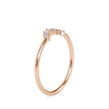 Roxane Round Diamond Delicate Ring Rose Gold