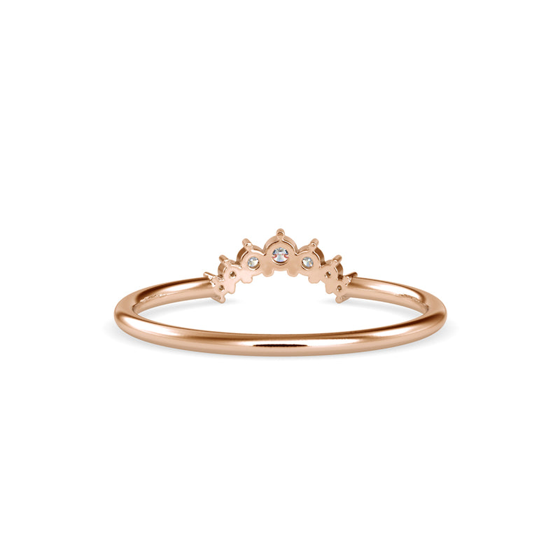 Roxane Round Diamond Delicate Ring Rose Gold