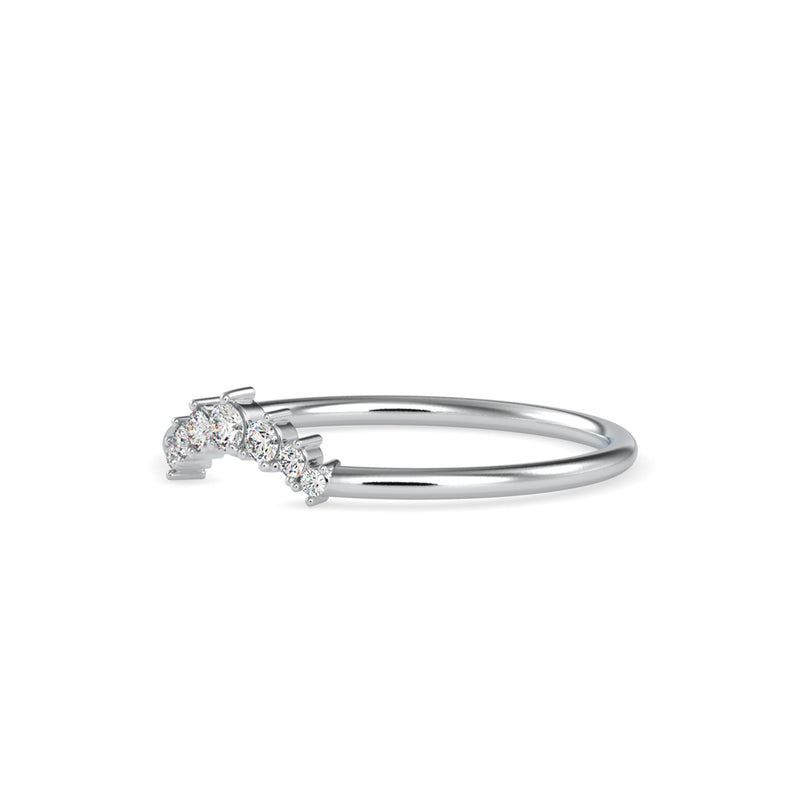 Roxane Round Diamond Delicate Ring Platinum