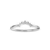 Roxane Round Diamond Delicate Ring White Gold