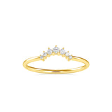 Roxane Round Diamond Delicate Ring Yellow Gold