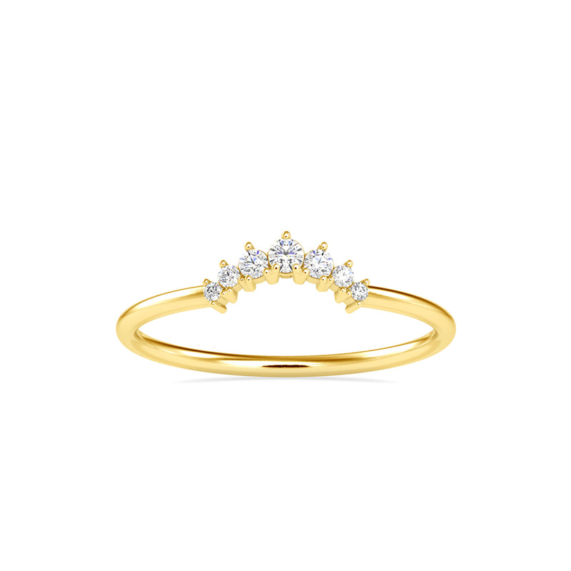 Roxane Round Diamond Delicate Ring Yellow Gold