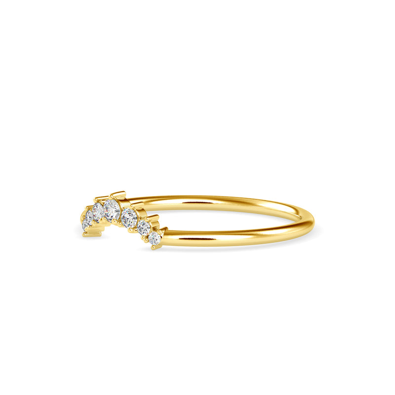 Roxane Round Diamond Delicate Ring Yellow Gold