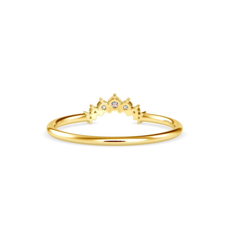 Roxane Round Diamond Delicate Ring Yellow Gold