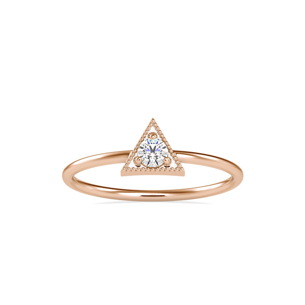 Lovely Hallows Diamond Rings Rose Gold