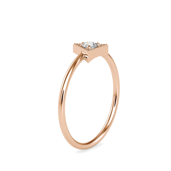 Lovely Hallows Diamond Rings Rose Gold