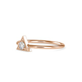 Lovely Hallows Diamond Rings Rose Gold