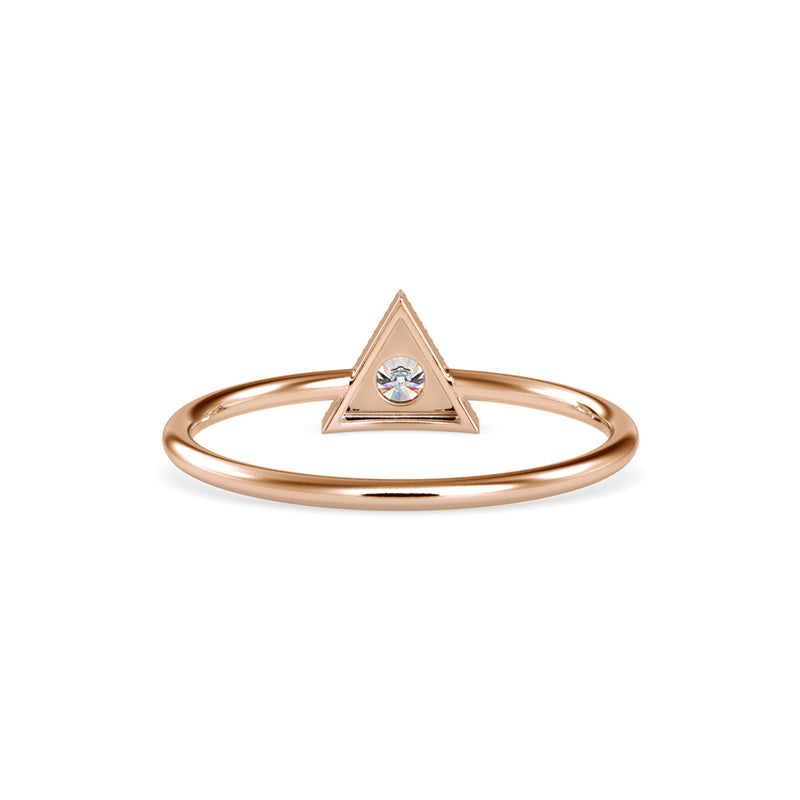 Lovely Hallows Diamond Rings Rose Gold