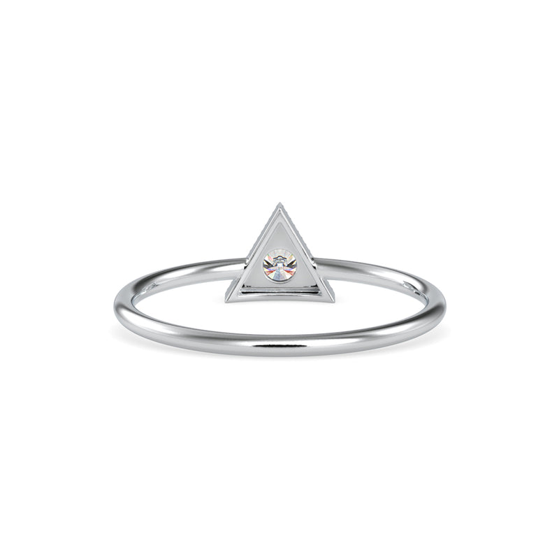 Lovely Hallows Diamond Rings White Gold