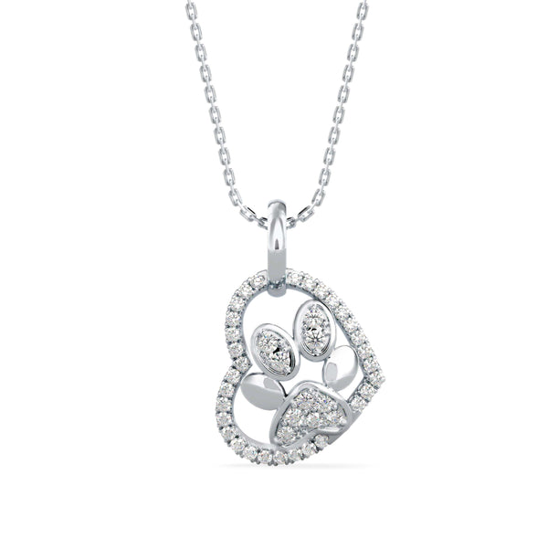 Amiable Heart Diamond Pendant Platinum