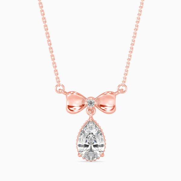 Attina Solitaire Diamond Pendant Rose Gold