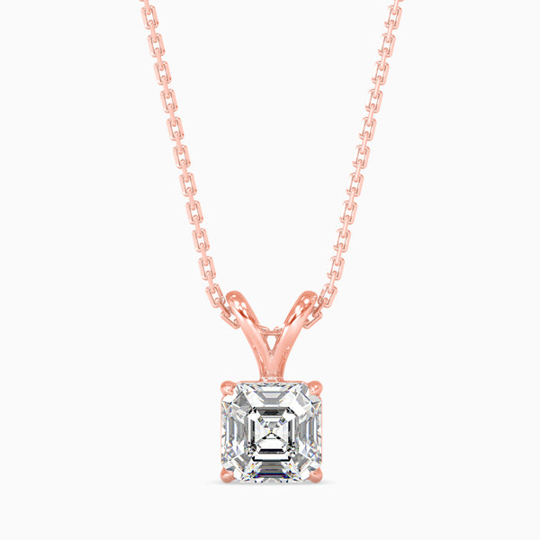 Ethereal Orbs Solitaire Pendant Rose Gold