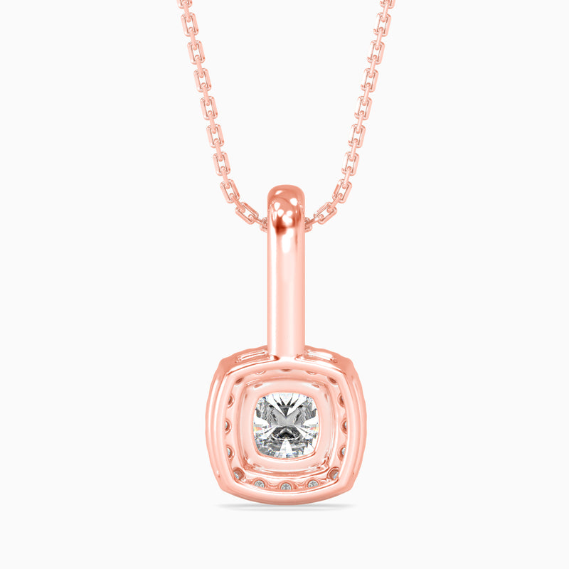 Starry Serenity Solitaire Pendant Rose Gold