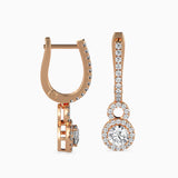 Percy Solitaire Diamond Earring Rose Gold