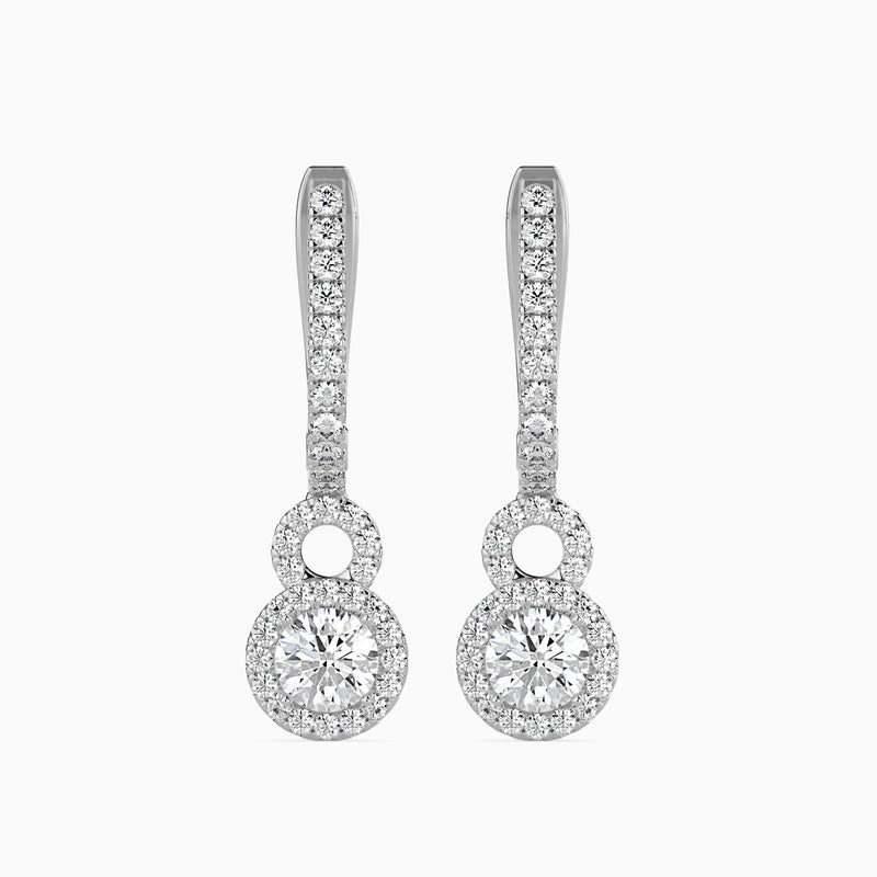 Percy Solitaire Diamond Earring Platinum