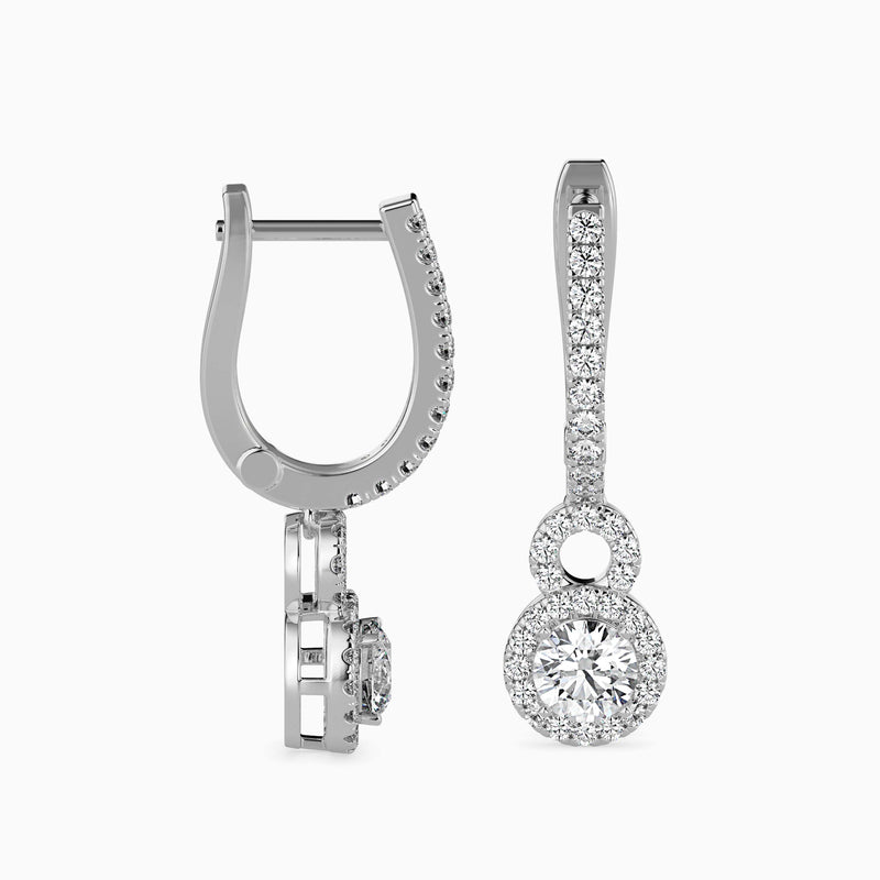 Percy Solitaire Diamond Earring White Gold