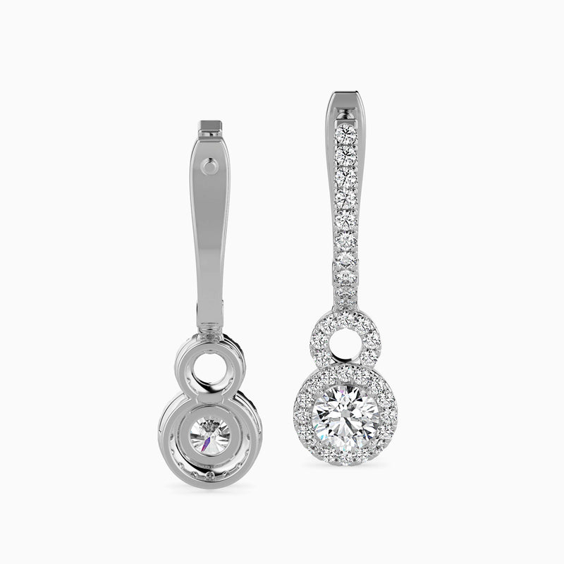 Percy Solitaire Diamond Earring Platinum