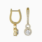 Percy Solitaire Diamond Earring Yellow Gold