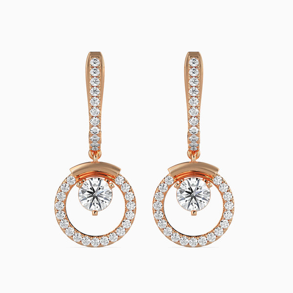 Clio Diamond Solitaire Earring Rose Gold