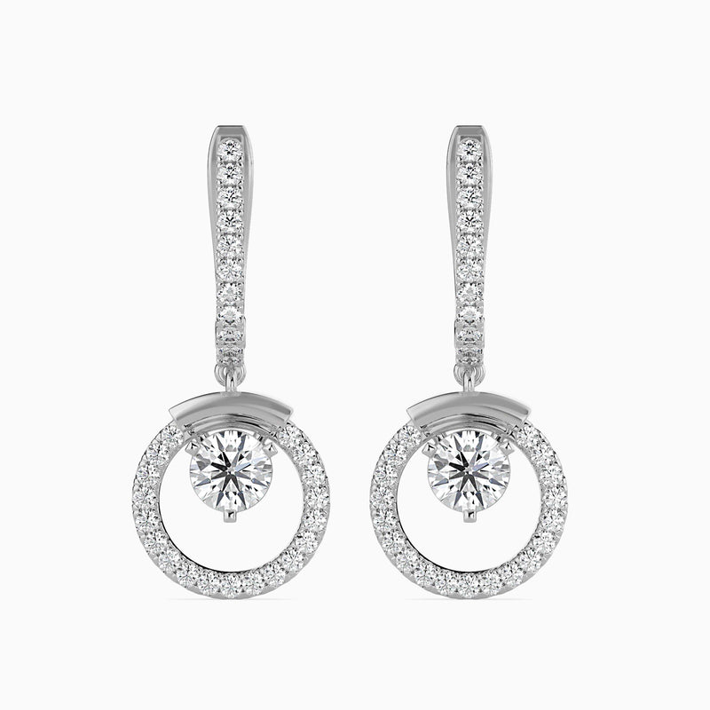 Clio Diamond Solitaire Earring White Gold