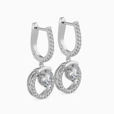 Clio Diamond Solitaire Earring Platinum