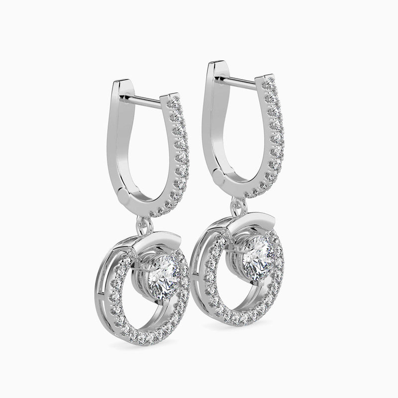 Clio Diamond Solitaire Earring Platinum