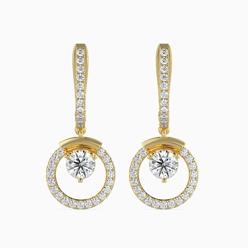 Clio Diamond Solitaire Earring Yellow Gold