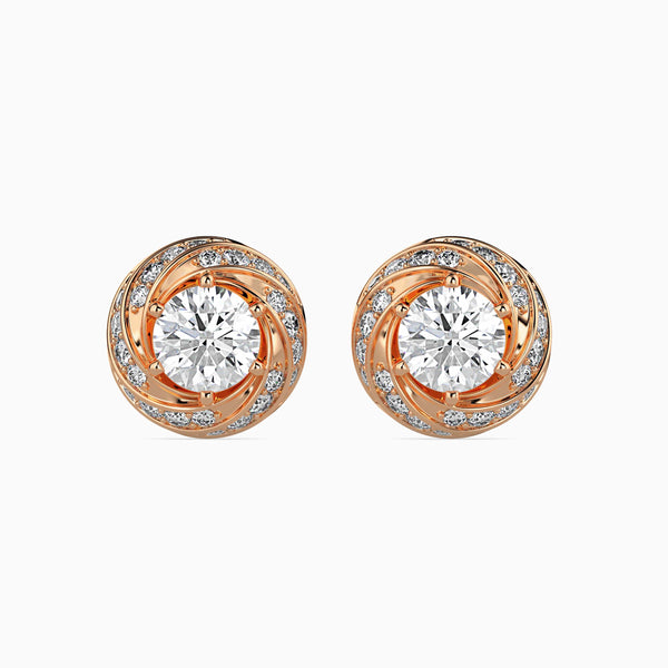 Heavenly Gem Solitaire Earring Rose Gold