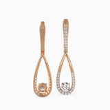 Scuttle Diamond Solitaire Earring Rose Gold