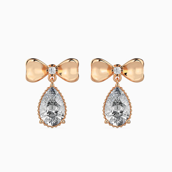 Attina Solitaire Diamond Earring Rose Gold