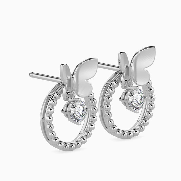 Arikara Solitaire Diamond Earring Platinum