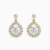 Potts Diamond Solitaire Earring Yellow Gold